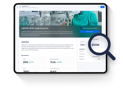 A fund deal page under review