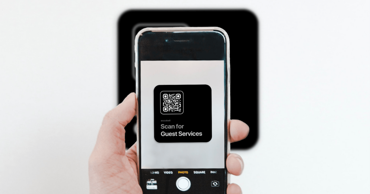 Phone QR code scan for hotel guest services