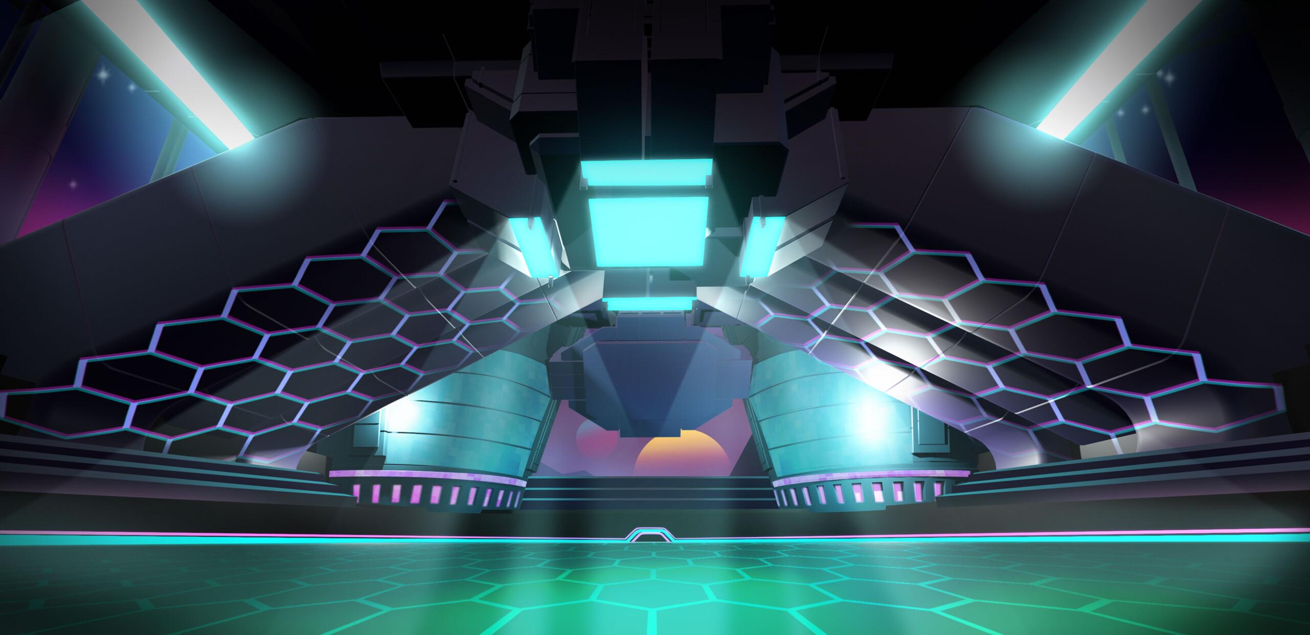 Game art of an arena in Planet of Champions Soccer, a free-to-play online multiplayer series by Luna Blast
