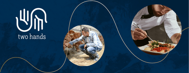 Logo of Two Hands (2h), a platform digitising and authenticating food supply chains directly connecting fishers, farmers, and end-buyers enabling a needed reimagination of supply chains.